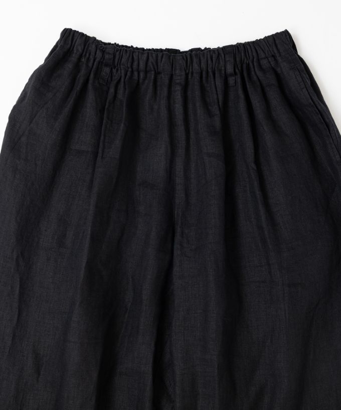 マオパンツ麻・19-4【プラスサイズ】定番人気のリネン素材/黒