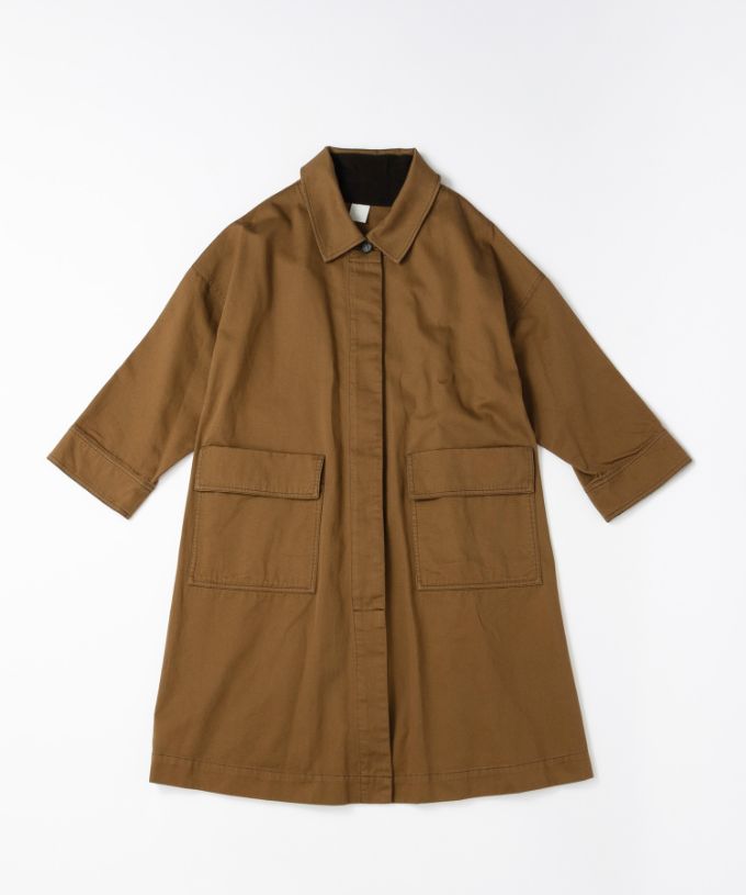 パブロコート　バックファスナーのステンカラーコート