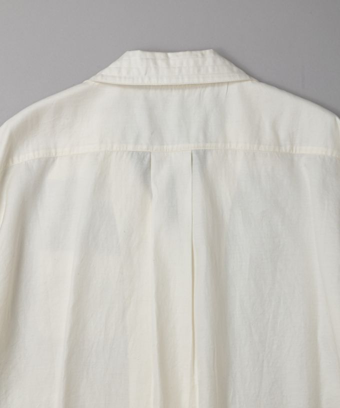 【SALE】オーウェン［haddow］コットンシルクのオープンカラーシャツ