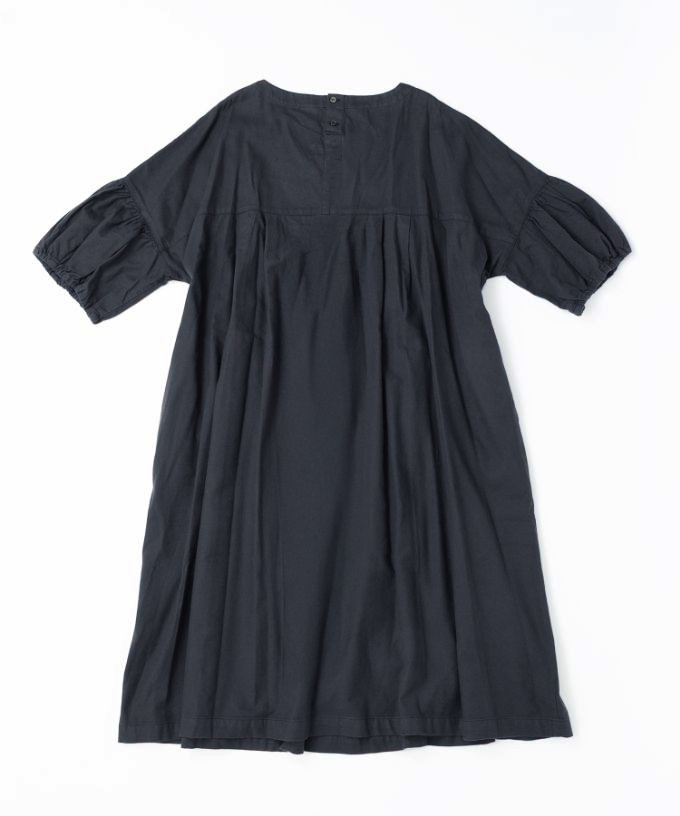 リリムドレス・4【プラスサイズ】コットンネル素材のバルーンスリーブドレス