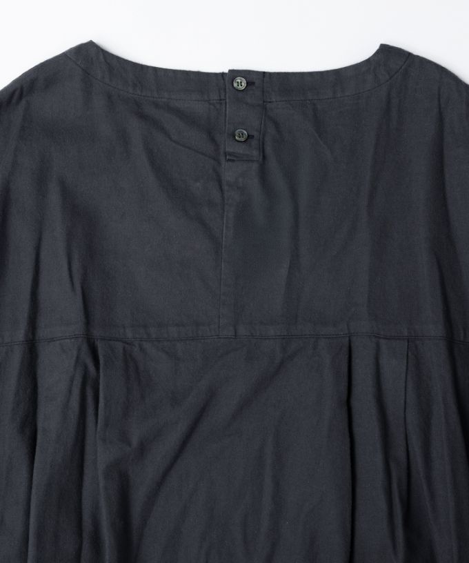 リリムドレス・4【プラスサイズ】コットンネル素材のバルーンスリーブドレス