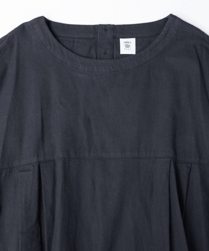 リリムドレス・4【プラスサイズ】コットンネル素材のバルーンスリーブドレス