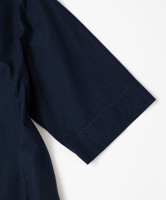 エバトップ　カラーステッチ綿麻プルオーバー