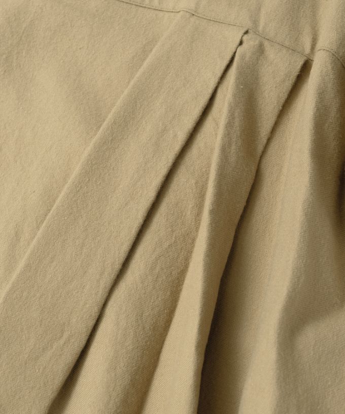 リリムドレス コットンネル素材のバルーンスリーブドレス