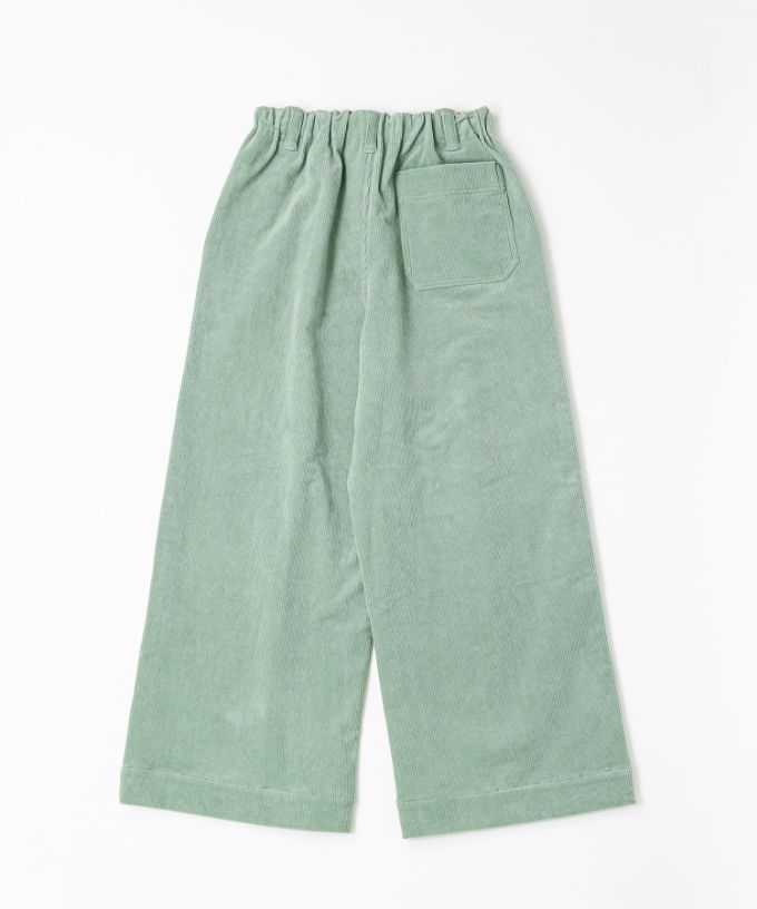 ベルパンツ・F　細コーデュロイ素材のワイドパンツ　