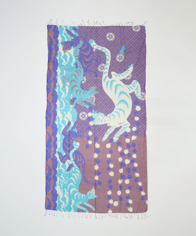 とらとほしがき［KusaKanmuri　シルクコットンストール ]