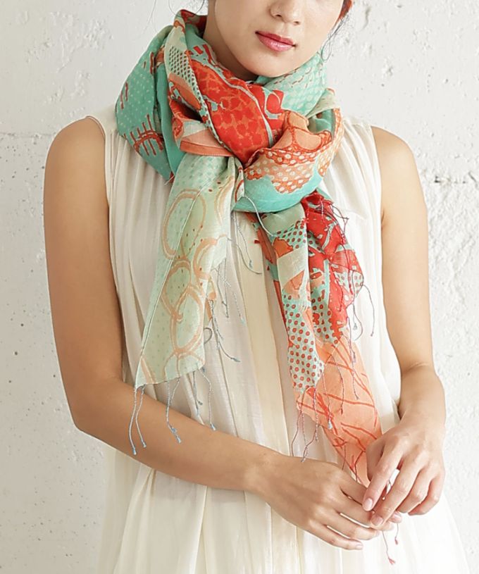 にんぎょのひみつ［KusaKanmuri　シルクコットンストール ]