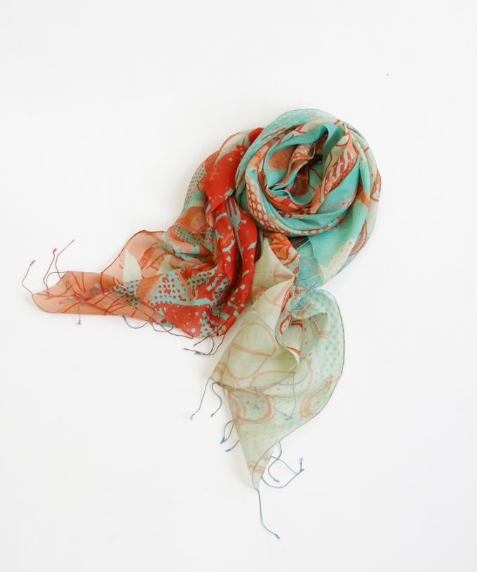 にんぎょのひみつ［KusaKanmuri　シルクコットンストール ]