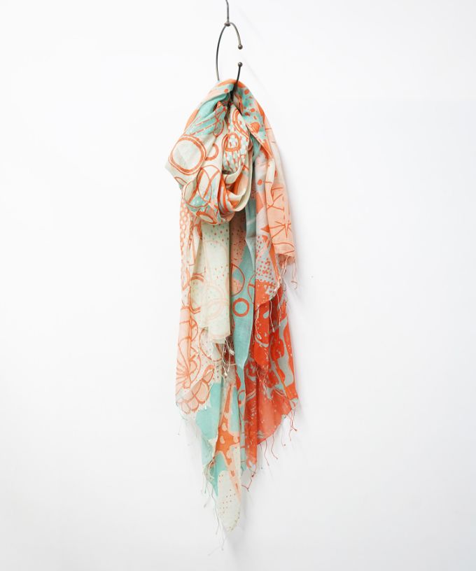 にんぎょのひみつ［KusaKanmuri　シルクコットンストール ]