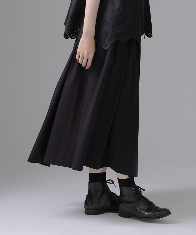テピカスカート[Chronicle]ブラックのタックギャザースカート