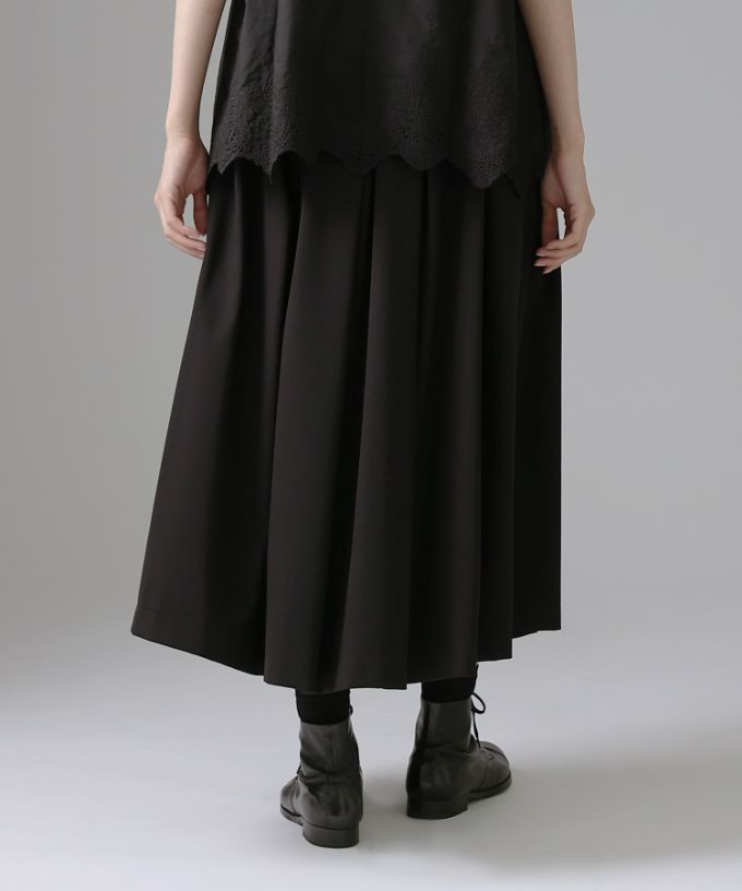 テピカスカート[Chronicle]ブラックのタックギャザースカート