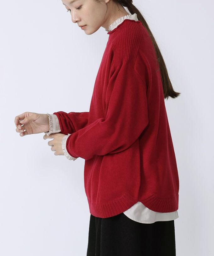 レオントップ　ウールカシミアのプルオーバーニット