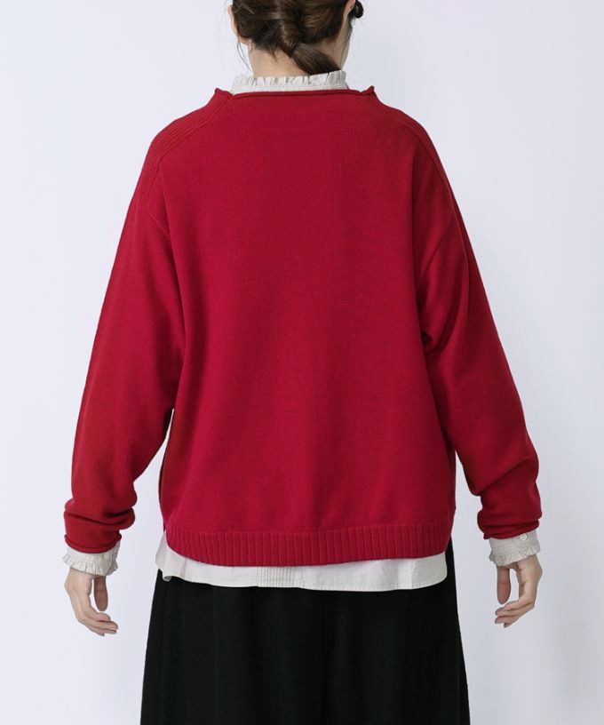 レオントップ　ウールカシミアのプルオーバーニット