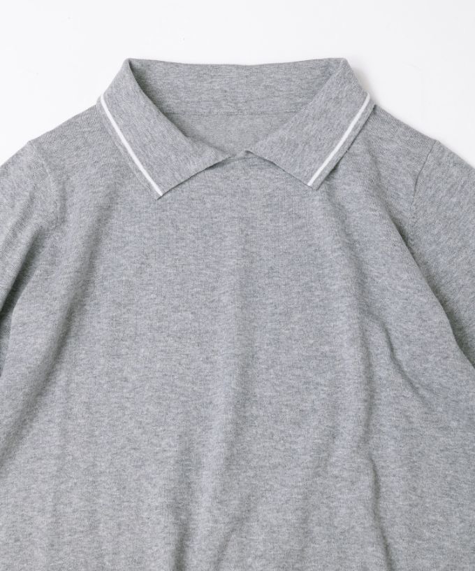 エノートップ　襟付きAラインニットプルオーバー