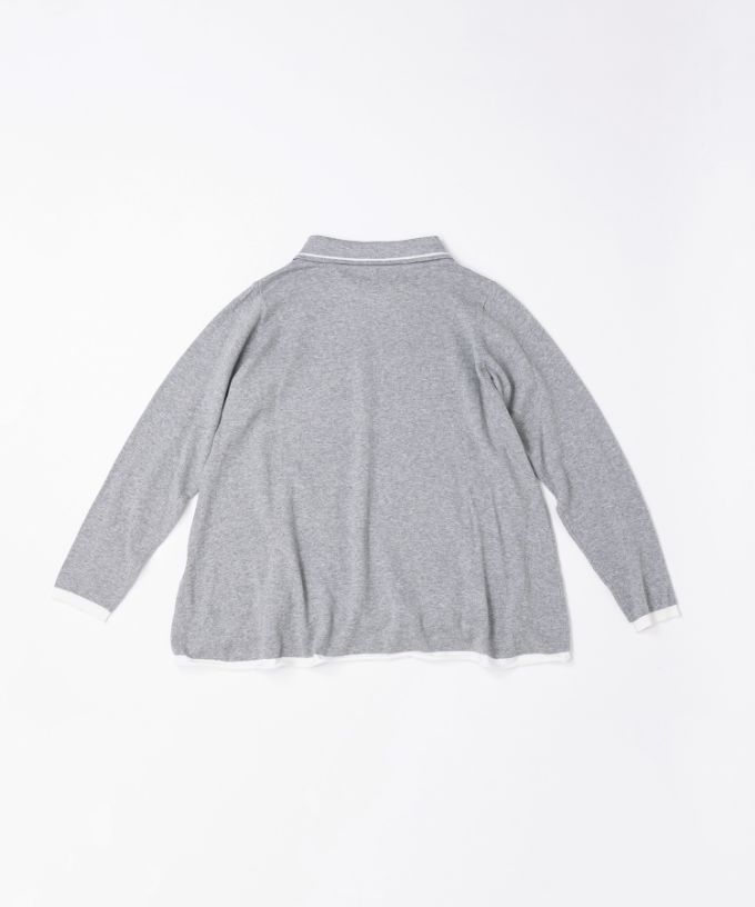 エノートップ　襟付きAラインニットプルオーバー