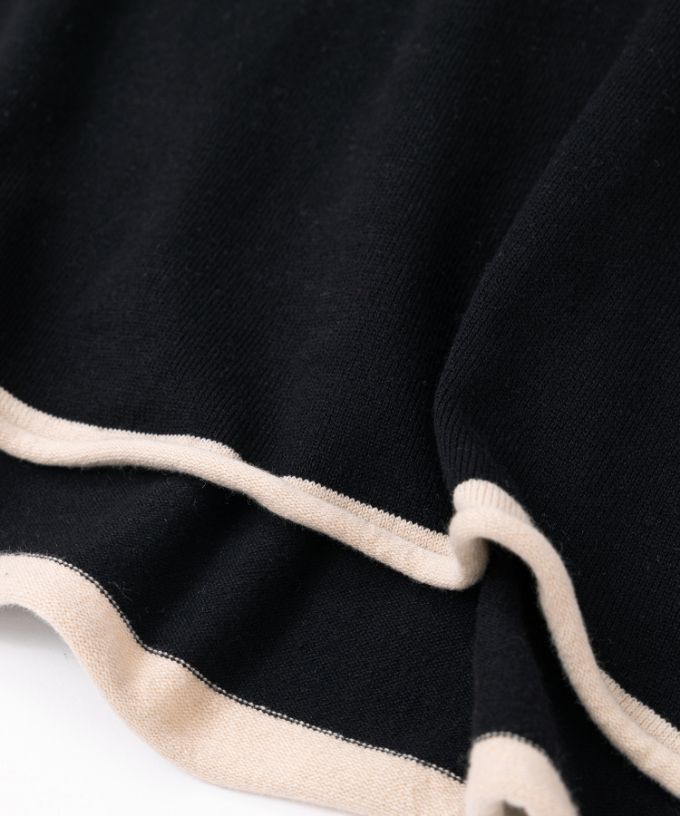 エノートップ　襟付きAラインニットプルオーバー