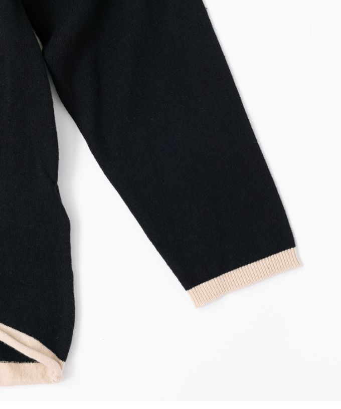 エノートップ　襟付きAラインニットプルオーバー