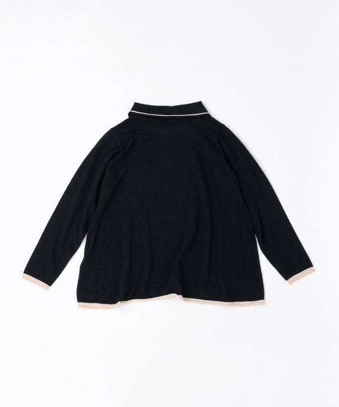 エノートップ　襟付きAラインニットプルオーバー