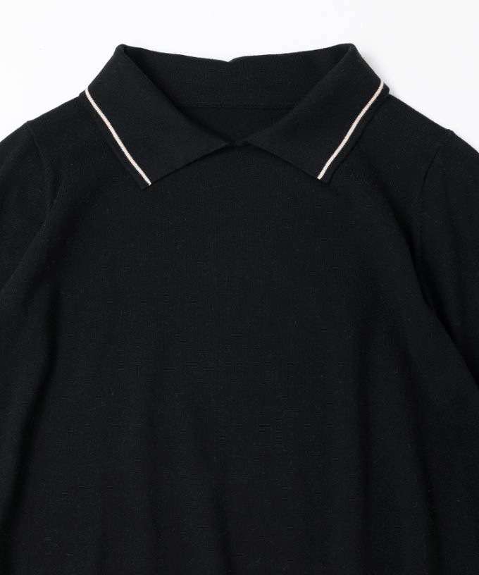 エノートップ　襟付きAラインニットプルオーバー