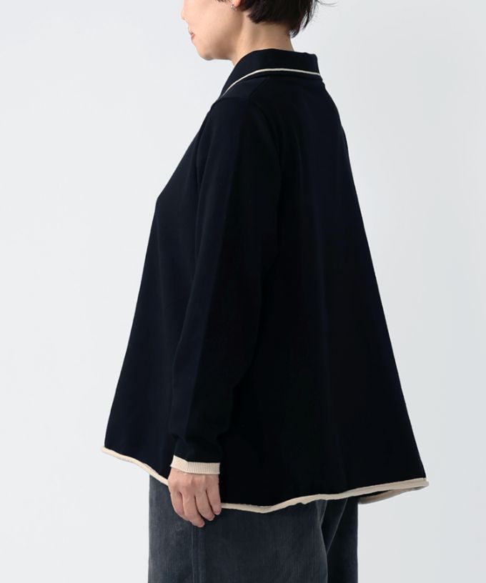 エノートップ　襟付きAラインニットプルオーバー