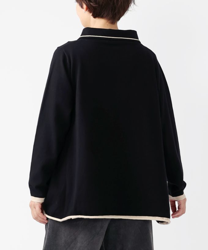 エノートップ　襟付きAラインニットプルオーバー