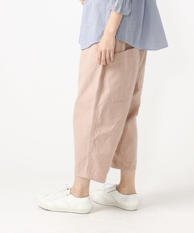 マオパンツ・2 コットンとヘンプ素材のペールピンクカラー/ITEM,PANTS 