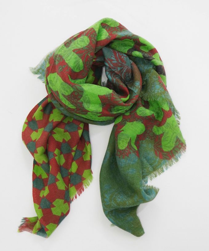 あっちこっち　[Kusa Kanmuri ウールストール]