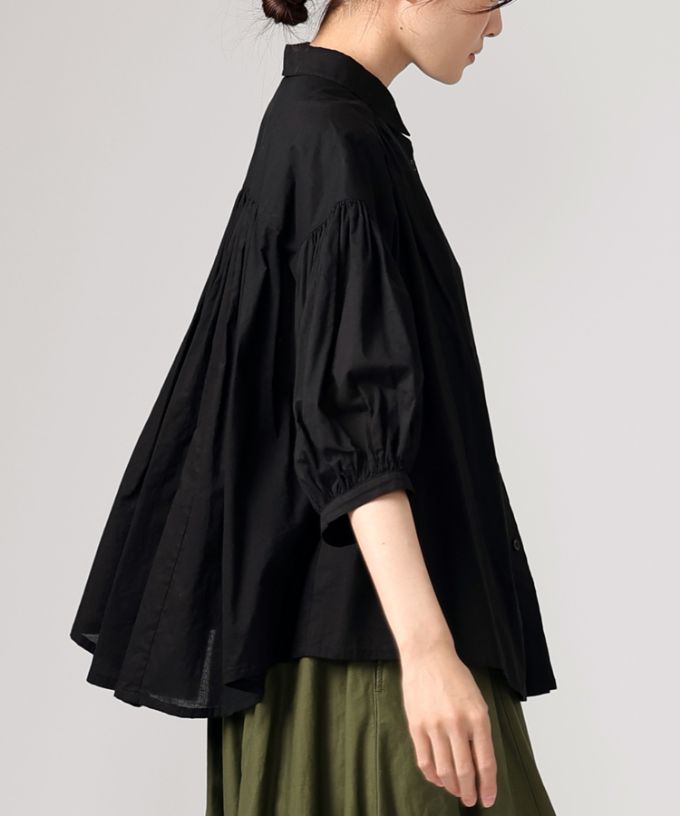 ソラソラブラウス・Ｆ 綿ローンのバルーンスリーブブラウス