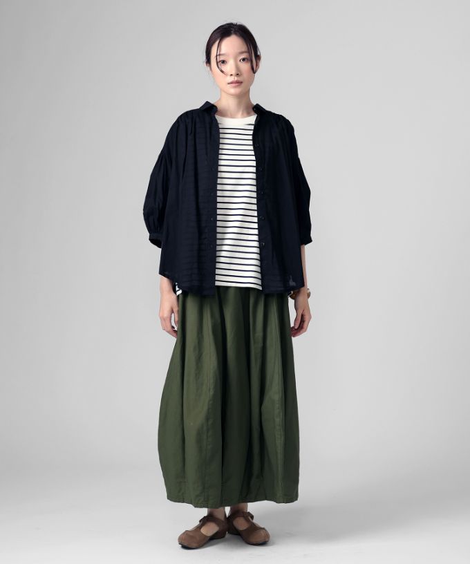 ソラソラブラウス・Ｆ 綿ローンのバルーンスリーブブラウス