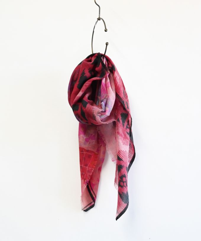 HYSTERIC ヒスグラ ウールマフラー 茶 ブラウン スカル 骸骨 ガイコツ KAPITAL - 縮絨ウール コプトスカルマフラー - BLUE NEON