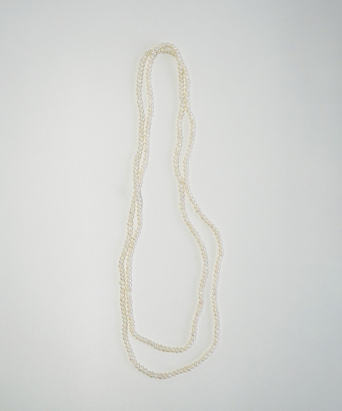 淡水パールロングネックレス（小）2510