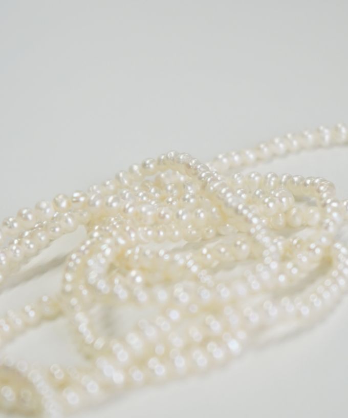 淡水パールロングネックレス（小）2510