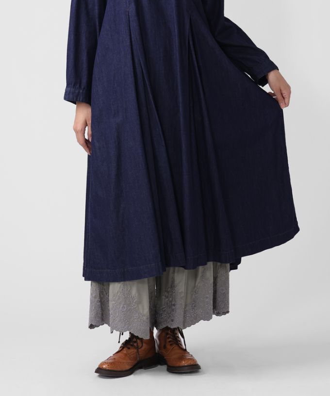 ペチパル・V　カットワーク刺繍レースのレイヤードぺチパンツ