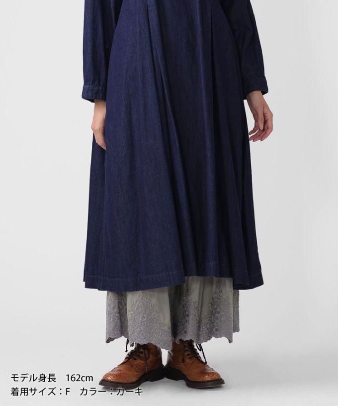 ペチパル・V　カットワーク刺繍レースのレイヤードぺチパンツ