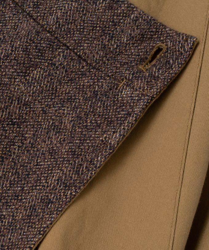 メリザスカート　ビッグポケットつきのタックフレアスカート