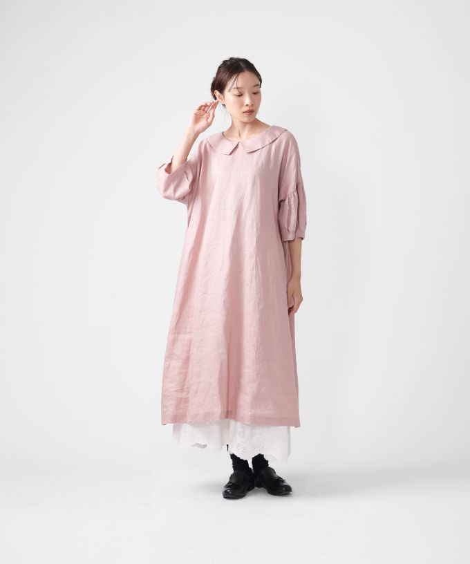 ペチスカートB　カットワーク刺繍レースのインナースカート