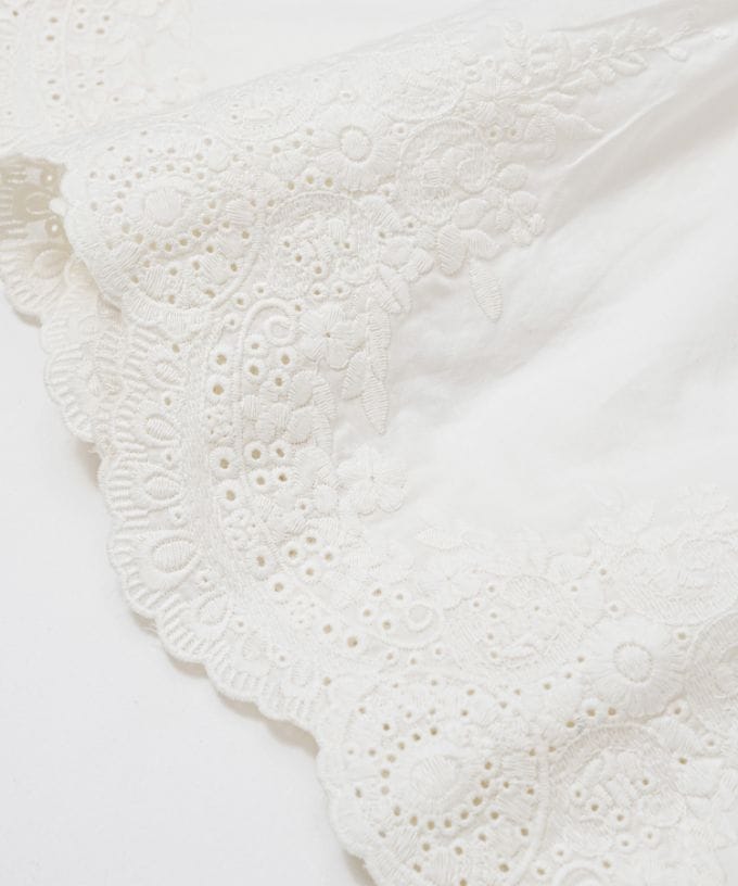 ペチスカートB　カットワーク刺繍レースのインナースカート