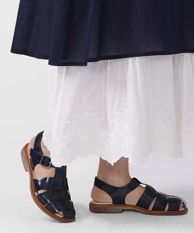 ペチスカートB　カットワーク刺繍レースのインナースカート