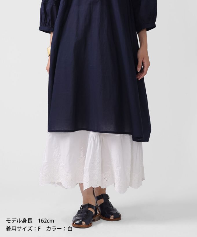 ペチスカートB カットワーク刺繍レースのインナースカート/ITEM,SKIRT