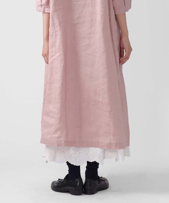 ペチスカートB　カットワーク刺繍レースのインナースカート