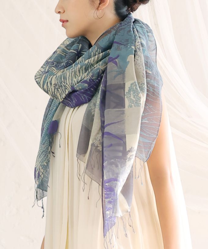 がらがらどん よる［KusaKanmuri　シルクコットンストール ]