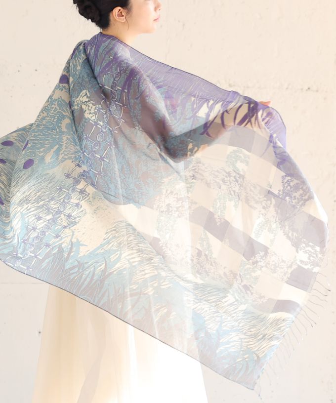 がらがらどん よる［KusaKanmuri　シルクコットンストール ]