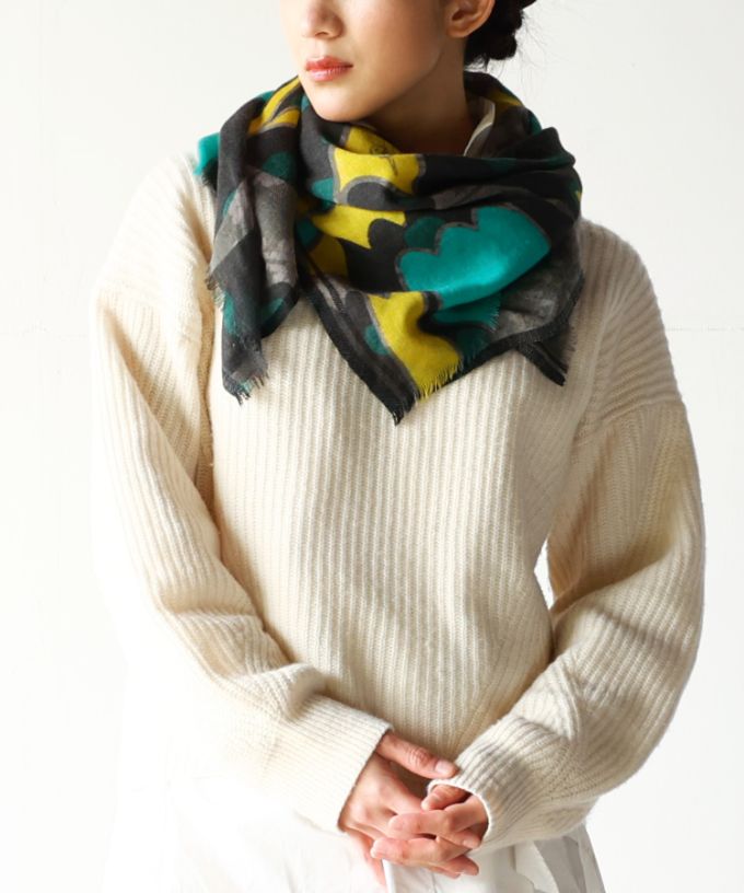 うさぎとかめ　あおい　[Kusa Kanmuri ウールストール]