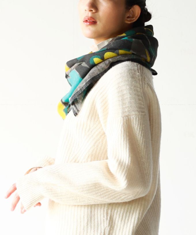 うさぎとかめ　あおい　[Kusa Kanmuri ウールストール]