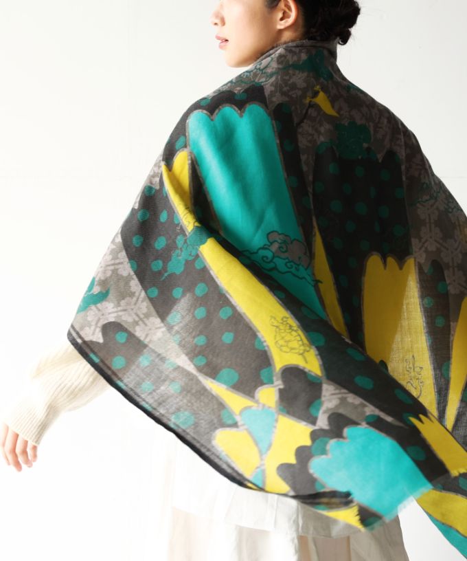 うさぎとかめ　あおい　[Kusa Kanmuri ウールストール]