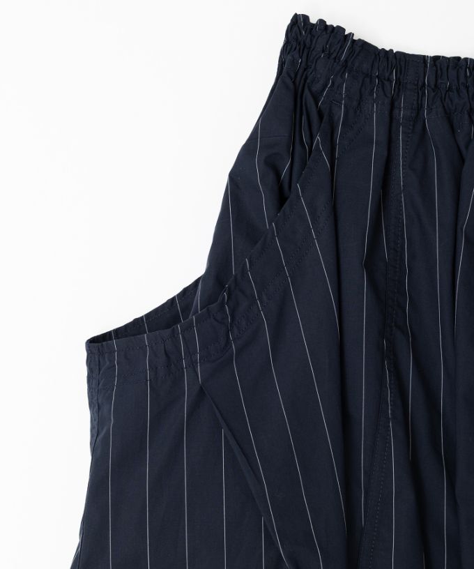 フィーネスカート・B　ピンストライプのサイドポケットロングスカート