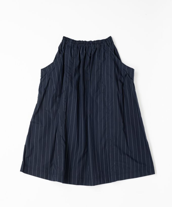 フィーネスカート・B　ピンストライプのサイドポケットロングスカート