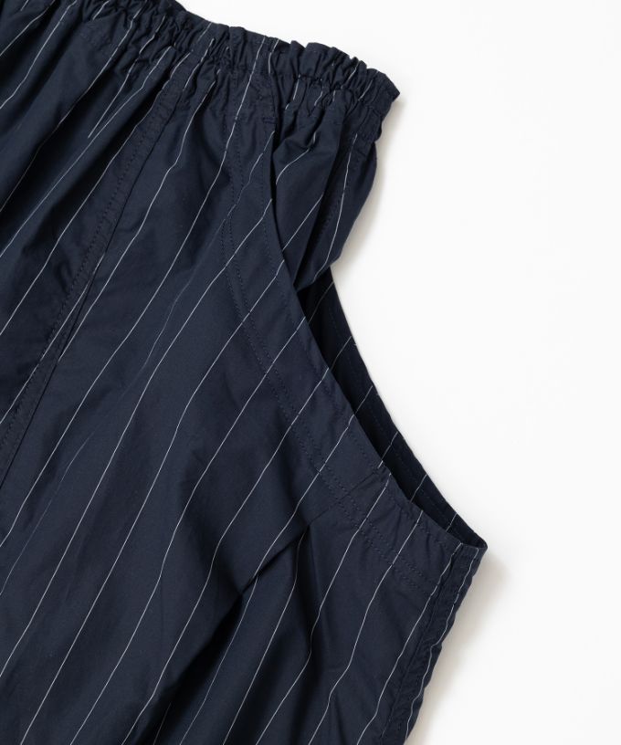 フィーネスカート・B　ピンストライプのサイドポケットロングスカート