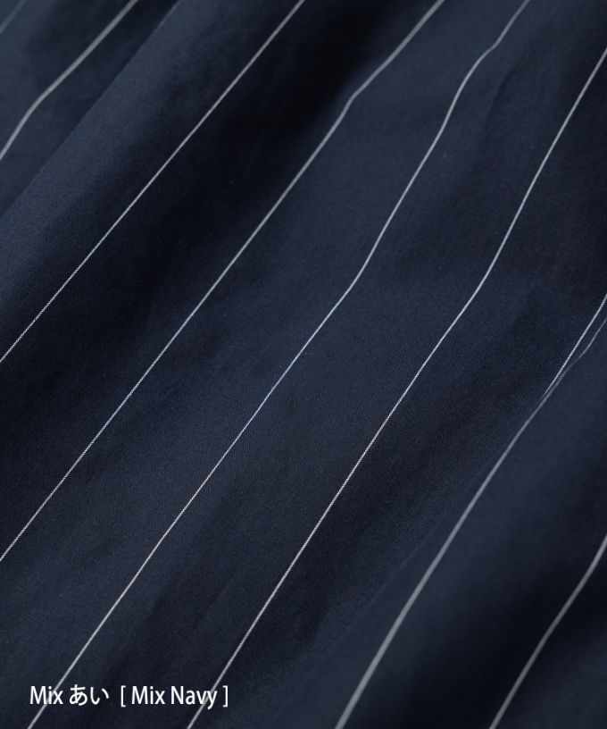 フィーネスカート・B　ピンストライプのサイドポケットロングスカート