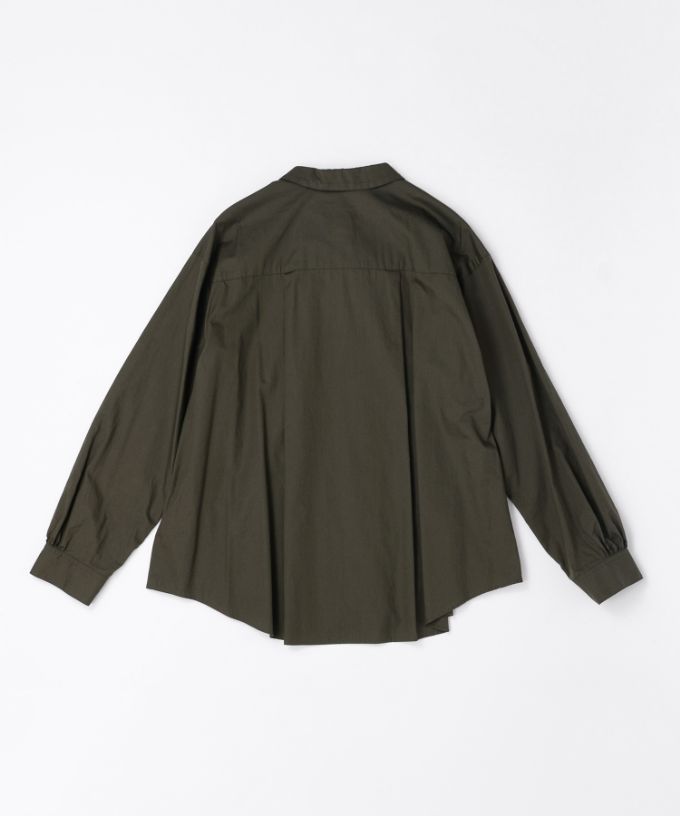 イザック　胸フリル付きブロードシャツ